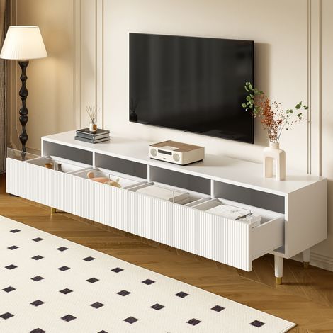 contenitore mobile tv 178x35x45 4 cassetti bianco OKMYHOME (1/5)