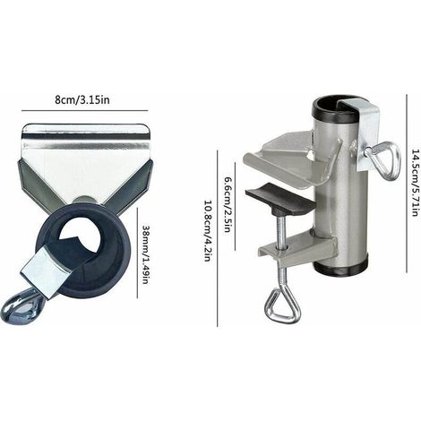 Vente chaude-Support Parasol Balcon, Support pour Table Parasol Accessoires, Support de Parapluie pour Table de Balcon, Support à Parasol Fixation de Parasol, pour Balcon barrière Garde-Corps-x (1/5)
