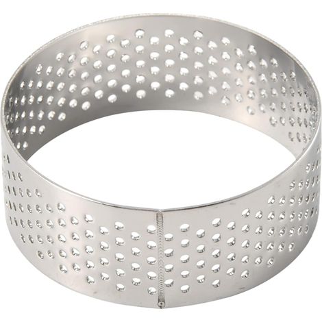 Pack of 10 5cm Stainless Steel Rings Perforated Heat Resistant (1/5)