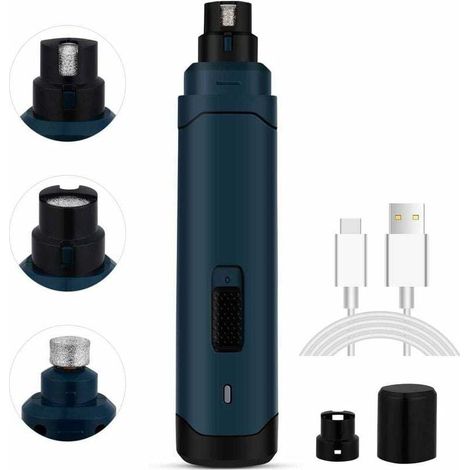 Lime à Ongles Électrique Chien, Coupe Ongle pour Chien,Chat et Lapin, Lime Griffes Electrique avec 2 Vitesses, Ultra-Silencieux, USB Charge Rapide, Sûr et Adapté à Tous Les Animaux (1/4)