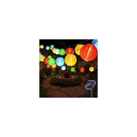 10 Solar-Außenlaternen, 3,5 m lange Lichterkette, IP65 wasserdicht, warmweiße LEDs, für Garten, Terrasse, Hochzeit, Party (1/5)