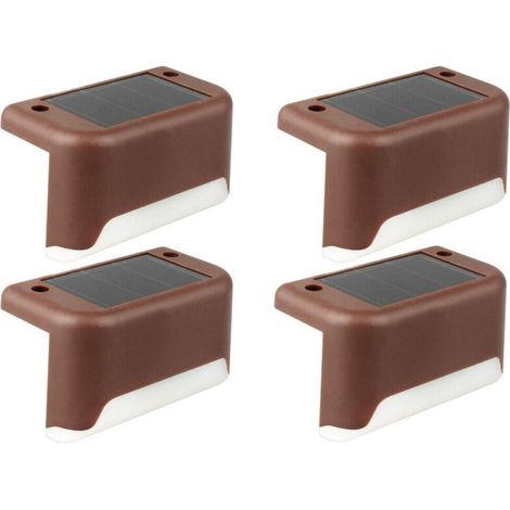 Ensemble de 8 appliques murales solaires LED d'extérieur - Éclairage de jardin - Éclairage écoénergétique pour balcons et terrasses - Éclairage solaire extérieur - Éclairage chaud pour escaliers