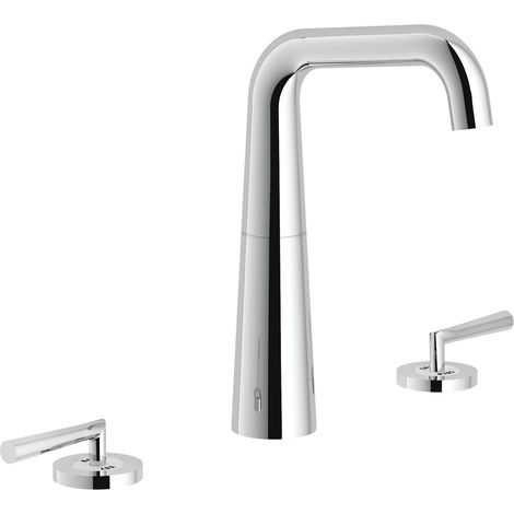 LK00211/2CR RUBINETTO TRADIZIONALE BATTERIA LAVABO 3 FORI BOCCA GIREVOLE NOBILI (1/4)