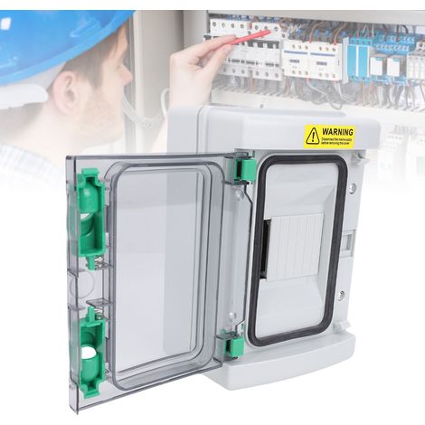 Boîte de distribution extérieure étanche IP66, boîte de jonction électrique avec couvercle transparent, 4 circuits, usage industriel (1/5)
