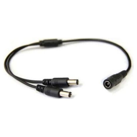 Câble Répartiteur DC - 1 Femelle vers 2 Mâles - Connecteur 5.5x2.1 mm - Pour Alimentation Caméras CCTV et Bandes LED 12 V - Lot de 5