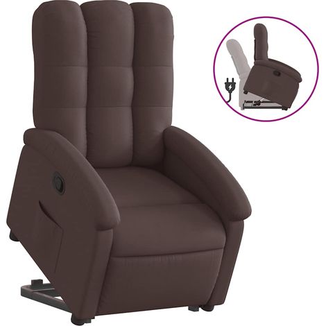 Maison Exclusive - Relaxsessel mit Aufstehhilfe Dunkelbraun Stoff