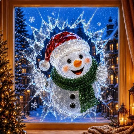 Autocollant de fenêtre « Crystal Christmas Breaking » -- B --
