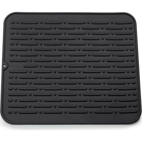Tapis de Séchage Vaisselle XL en Silicone 45 x 40 cm Garantie à Vie (Noir) (1/4)