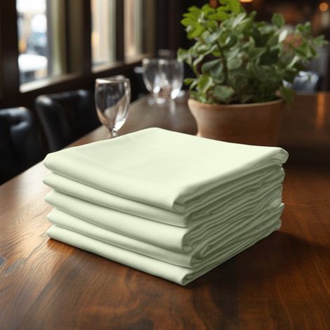 Serviettes en tissu vert olive, 10 pièces, 50 x 50 cm