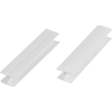 HOLZBRINK Verbinder Sockelblende Sockelleiste für Einbauküche 150mm Höhe Weiß Hochglanz - HBK15