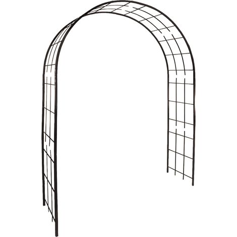 Arche de jardin tube carré 20mm noir charbon – Acier époxy résistant au gel et UV – 250 cm de haut, 180 cm de long, 50 cm de large – Louis Moulin