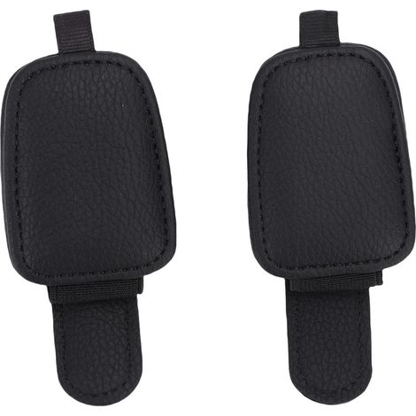 2 pièces cuir PU voiture porte-lunettes soleil magnétique pare-soleil lunettes cintre clip universel pour SUV camions (1/5)
