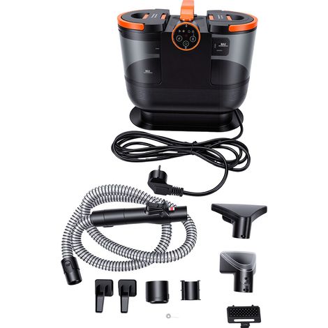 Nettoyeur de tapis portable 1700 W 16 kPa, machine à vapeur pour meubles, animaux domestiques, escaliers, sièges de voiture et canapés (1/5)
