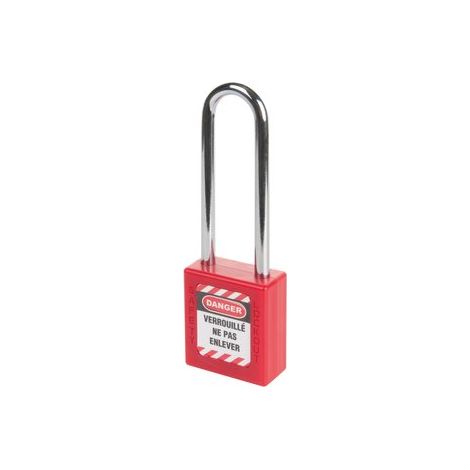 Cadenas de consignation 76mm anse inox rouge - THIRARD