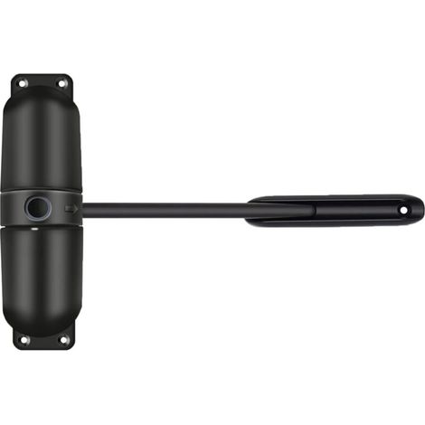 Ferme-porte en acier massif  Ressort de traction noir pour intérieur et extérieur  Fermeture automatique  À visser pour le jardin