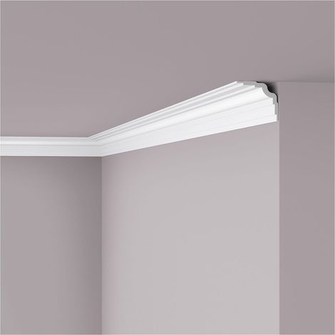 Cornisa NMC WT25 WALLSTYL Noel Marquet Moldura decorativa Perfil de estuco diseño moderno blanco 2 m (1/3)
