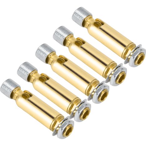 5 pièces adaptateur de plafond incliné M10 pour lampe suspendue lustre rail suspension accessoires rotule orientable filetage externe bronze (1/5)