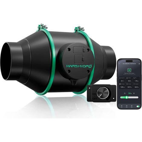 Ventilateur de conduit intelligent en ligne de 4 pouces pour kit de tente de culture de ventilation Mars Hydro (1/5)