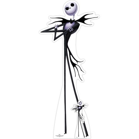 Figurine en carton Jack Skellington bras croisés - L'Etrange Noël de Monsieur Jack - Haut 194 cm (1/5)