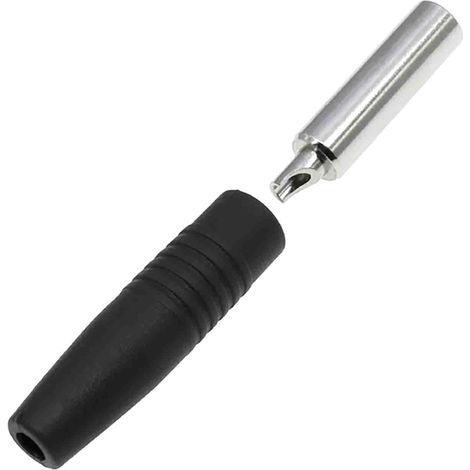 Fiche banane femelle 4 mm RS PRO Noir Femelle 24A 30V ( Prix pour Sachet de 5 )