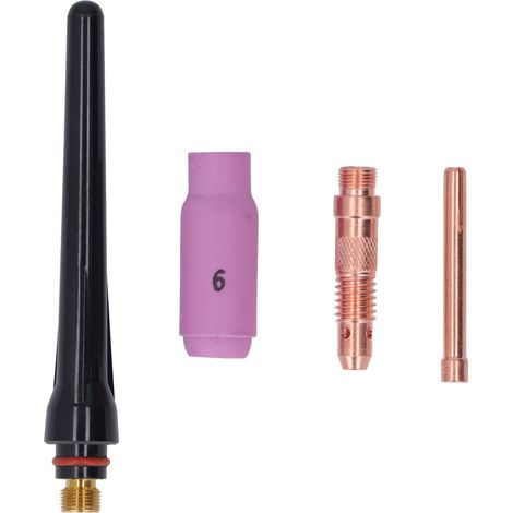 Accessoires de torche de soudage à l'arc TIG Argon, buse en céramique, pince d'électrode, Kit de connecteurs à capuchon arrière Long