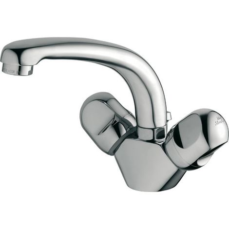 IS Zweigriff-WT-Arm. Alpha, m.Ablgarn., Ausld. 120mm, Auslaufhöhe 120mm, Chrom (1/3)