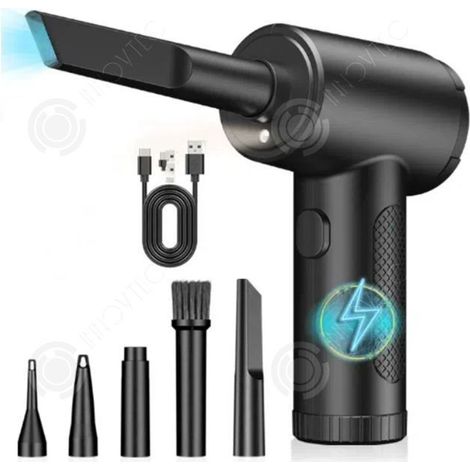 1 unité souffleur à air comprimé, batterie 6900 mAh, pour nettoyage électronique, sans gaz, idéal bureaux et ateliers (1/4)