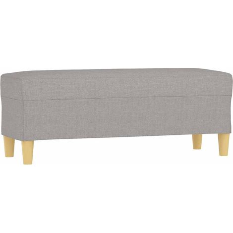 vidaXL Banco de tela gris claro 100x35x41 cm (1/2)