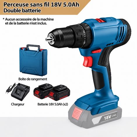 Perceuse visseuse à percussion sans fil 18V GSB183 kit 2 batteries 5.0 Ah 80 1,8 kg – Livraison gratuite