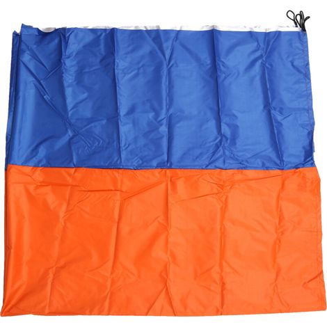 Tapis de plage imperméable et anti-sable pour camping, pique-nique et extérieur - Couleurs assorties (bleu et orange)