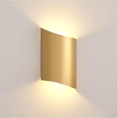 applique murale LED moderne et créative, style post-moderne doré, luminaire de chambre luxueux (doré, lumière chaude) (1/5)