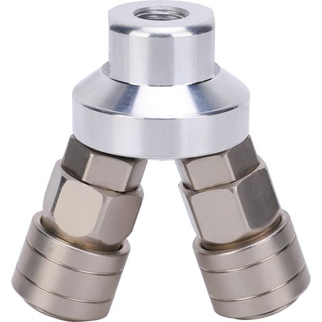 Raccord rapide type C SMV, connecteur 2 voies chromé pour pneumatique, filetage G1/4, coupleur rapide (1/5)