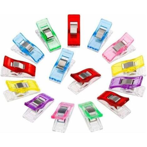 QORVA-50pcs merveille clips quilting accessoires multicolore goupilles de quilting clips en plastique pinces pour la fabrication de couture-Fei Yu