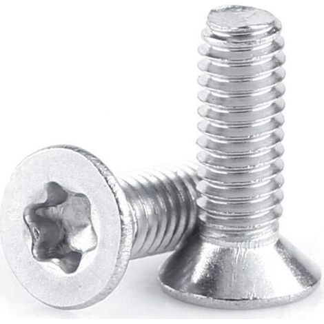Vis mécaniques à tête plate étoile M2.5 en acier inoxydable 304 (M2.5 × 8) (1/2)
