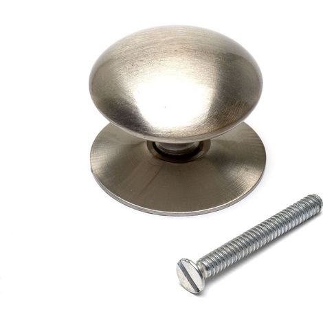 Merriway BH05199 - Pomello per ante e cassetti, in nichel satinato, stile vittoriano, 50 mm