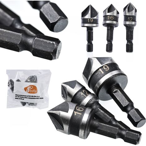 Rosfix Svasatore/smusso 12, 16, 19 mm 3 pz.