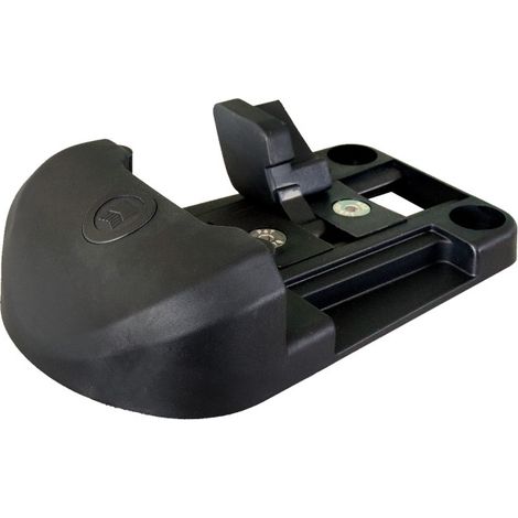 Store Menuiserie – Sabot à basculeur pour portail battant – Composite résistant à la corrosion – Adaptable 18 à 80 mm – Fixation à vis – Fabrication France (1/4)