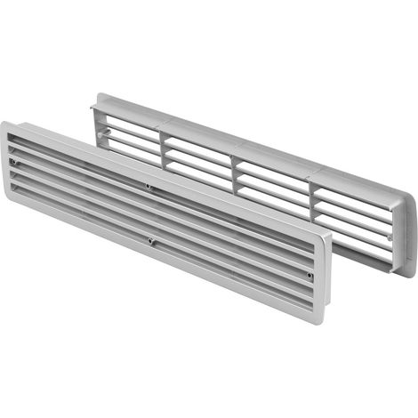 Lüftungsgitter Türlüftung Kunststoff Silber paarweise 457mm x 92mm (1/3)