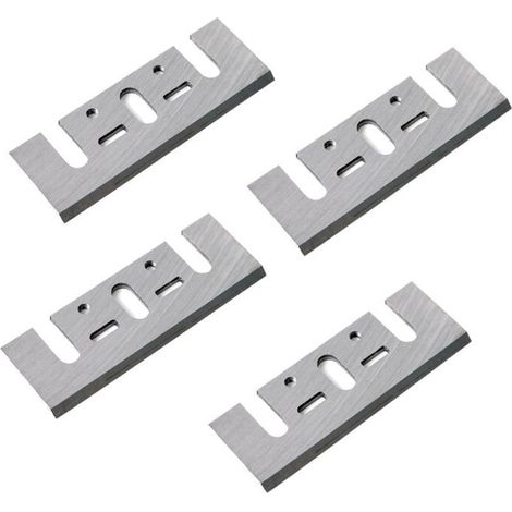 Lames de rabot en 4 pièces de 3-1/4 pouces, adaptées aux raboteuses électriques, fabriquées en acier rapide, compatibles avec les modèles Hitachi, Ryobi et Makita 1900B. (1/4)
