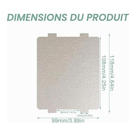 Plaque en mica pour de Micro-Ondes, Plaque de Remplacement pour Les Accessoires de de Micro-Ondes(10x11cm) (1/4)