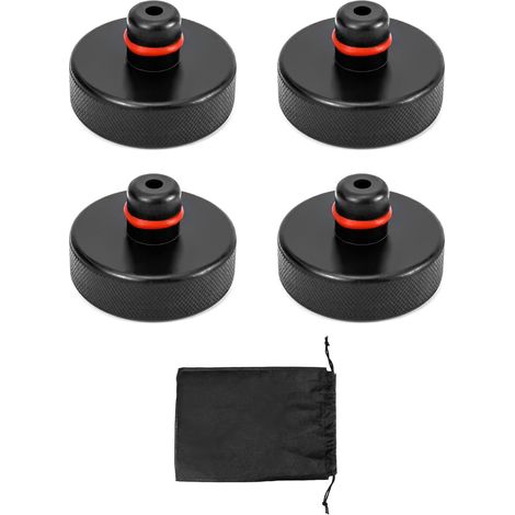 Lot de 4 patins de levage avec sac de rangement, patins en caoutchouc pour cric Tesla Model 3, Model Y et Model S, protègent les longerons du châssis.