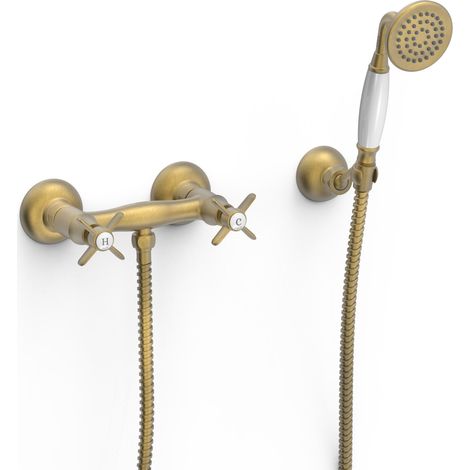 GRIFO BIMANDO MURAL PARA DUCHA DUCHA DE MANO ANTICALCÁREA