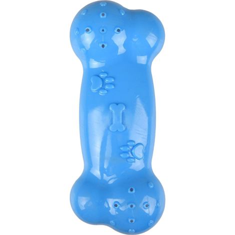 jouet rafraîchissant OLAF forme os pour chien en TPR longueur 11 cm - Flamingo