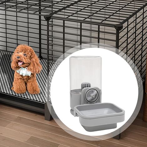 Distributeur d'eau suspendu pour chien Gamelle d'eau automatique Accessoire pour cage et animaux de compagnie : chiot, chat, chaton, oiseau, lapin