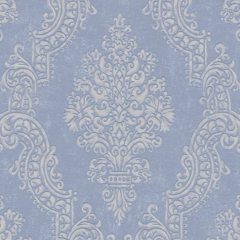 Vliestapete Lila Barock Tapete Gemustert gerader Ansatz Pure Elegance (1/5)
