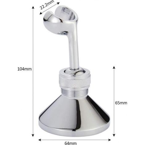 Support De Douche Mural Support Mural Pour Douchette orientable 360°pour douchette ou pommeau de douche (1/4)