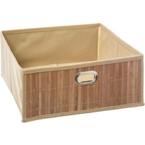 Panier 31x15cm Mix n Modul Latte Bambou - Rangement pour livres, vêtements légers, nécessités quotidiennes (1/3)