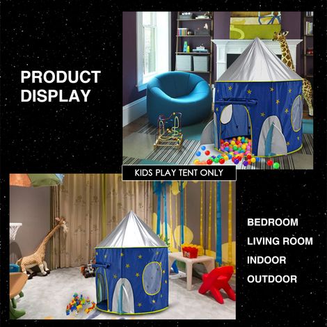 Tente de jeu pour enfants, maison pour garçons, avec étui de transport, maison de jeu intérieure et extérieure pour tout-petits (1/5)
