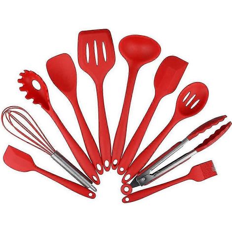 Silikon-Küchengeschirr-Set, 10-teilig, Antihaft-Kochgeschirr-Set, Küchenhelfer (1/5)