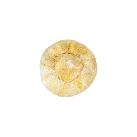 Coussin moelleux lavable pour chat et chien, tie-dye jaune, 60 cm –